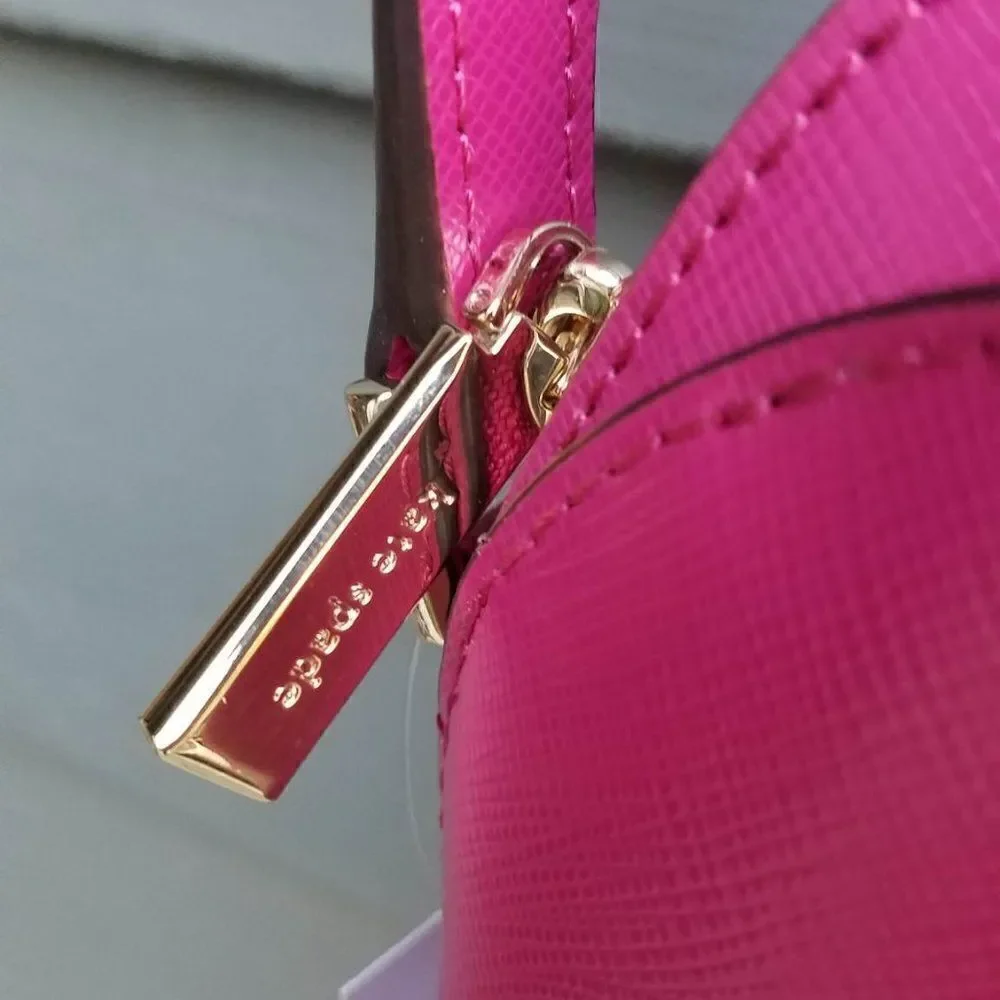 NWT Kate Spade Leather  Magenta Peyton Dome Satchel